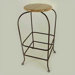 24" Backless Wood Swivel Barstool