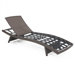 Wicker Adjustable Chaise Lounger with Cushion