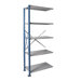 H-Post High Capacity Shelving 5 Adjustable Shelves Add-on Unit Open Style with Sway Braces