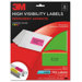 High Visibility Labels,Laser Paper,2x4",150/PK,Ast Neon