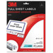 Full Sheet Labels, Laser Paper, 8-1/2"x11",25 per Pack,White