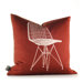 Modern Classics Pillow in Scarlet and Chocolate