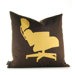 Modern Classics Pillow in Chocolate and Sunflower