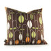 Aequorea Carnival Pillow in Chocolate and Sunshine