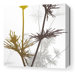 Morning Glory Prairie Stretched Wall Art in Olive and Charcoal