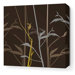 Morning Glory Tall Grass Stretched Wall Art in Charcoal and Olive