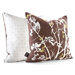 Ailanthus Throw Pillow in Chocolate