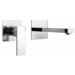 J12 Bath Series Single Lever Handle Two Hole Wall Mount Bathroom Faucet with Linear Matched Spout