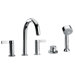 J14 Bath Series Two Lever Handle Roman Tub Faucet and Hand Shower with Classic Spout