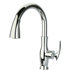 J25 Kitchen Series Single Hole Kitchen Faucet with Goose Neck Spout and Pull Down Spray Head