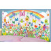 Peel and Stick Flower Garden Panel Headboard