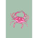 Pink Crab Vertical Flag