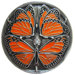 Arts And Crafts Monarch Butterflies Knob Enameled