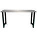 72" Stainless Steel Work Table with Black Legs