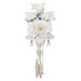 Cuckoo Clock with Moving Birds, Feed Nest Design in White
