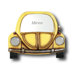Hand-Carved Yellow Car Mirror