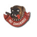Hand-Carved 'No Smoking' Dog Sign