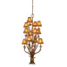 Ponderosa 12 Light Chandelier with Mica Shade