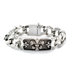 Chain Fleur De Lis Engraved Plate Bracelet