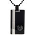 Stainless Steel Cubic Zirconia Compass Dog Tag Necklace