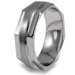 Men's Tungsten Carbide Brushed and Octagonal Ring