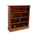 Mahogany Low Wide 3 Shelf Bookcase in Mahogany