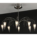 Dreadlock 8 Light  Pendant in Satin Nickel