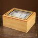 Wood Watch Box with Glass Top in Maple