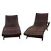 Outdoor Adjustable Lounge in Multi-Color Brown (Set of 4)