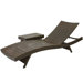 Outdoor Adjustable Lounge and Wicker Table Set
