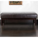 Melrose Bonded Leather Ottoman Bench in Brown