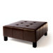 Marion Leather Tufted Cocktail Ottoman
