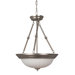 Frosted Melon Step Pan 3 Light Inverted Pendant