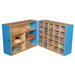 Tray and Shelf Fold Storage Unit with 25 Clear Trays