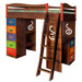 Little Lizards Twin Loft Bed with Desk and Storage