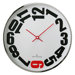 Wall Clock with Red 6