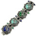 Vintage Czech Glass Jasmine Panel Bracelet