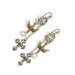 Cross and Holy Spirit Bird Pearl Earrings