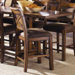 Larkspur Upholstered Back High Dining Chair in Distressed Burnished Caramel