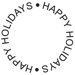 Mounted Rubber Happy Holiday Circle Stamp