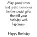 Mounted Rubber Birthday Stamp