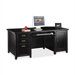 Tribeca Loft Black Double Pedestal Computer Desk