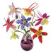 Flat Flowers Window Stickers Originals in Aquilegia