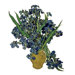 Special Edition Flat Flowers Window Sticker in Irises