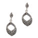 Marcasite Round Cut Chevron Drop Earrings