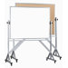 Reversible Free Standing Combination Board with Marker Board and Bulletin Board