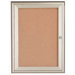 Enclosed Bulletin Board with Aluminum Waterfall Style Frame