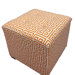 Amelia Chain Square Cotton Tufted Cube Ottoman