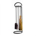 3 Piece Fireplace Steel Tool Set with Log Rack