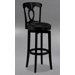 Corsica Swivel Bar Height Barstool with Vinyl Seat in Black
